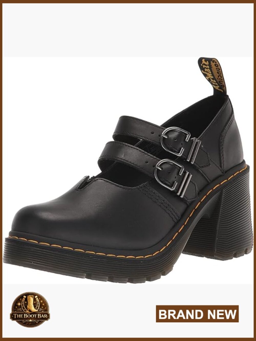 Closed Toe Block Heel Mary Jane Pumps, Double Buckle Dress Shoes
